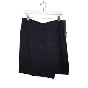 Cabi Womens Black Faux Wrap Skirt Size 10